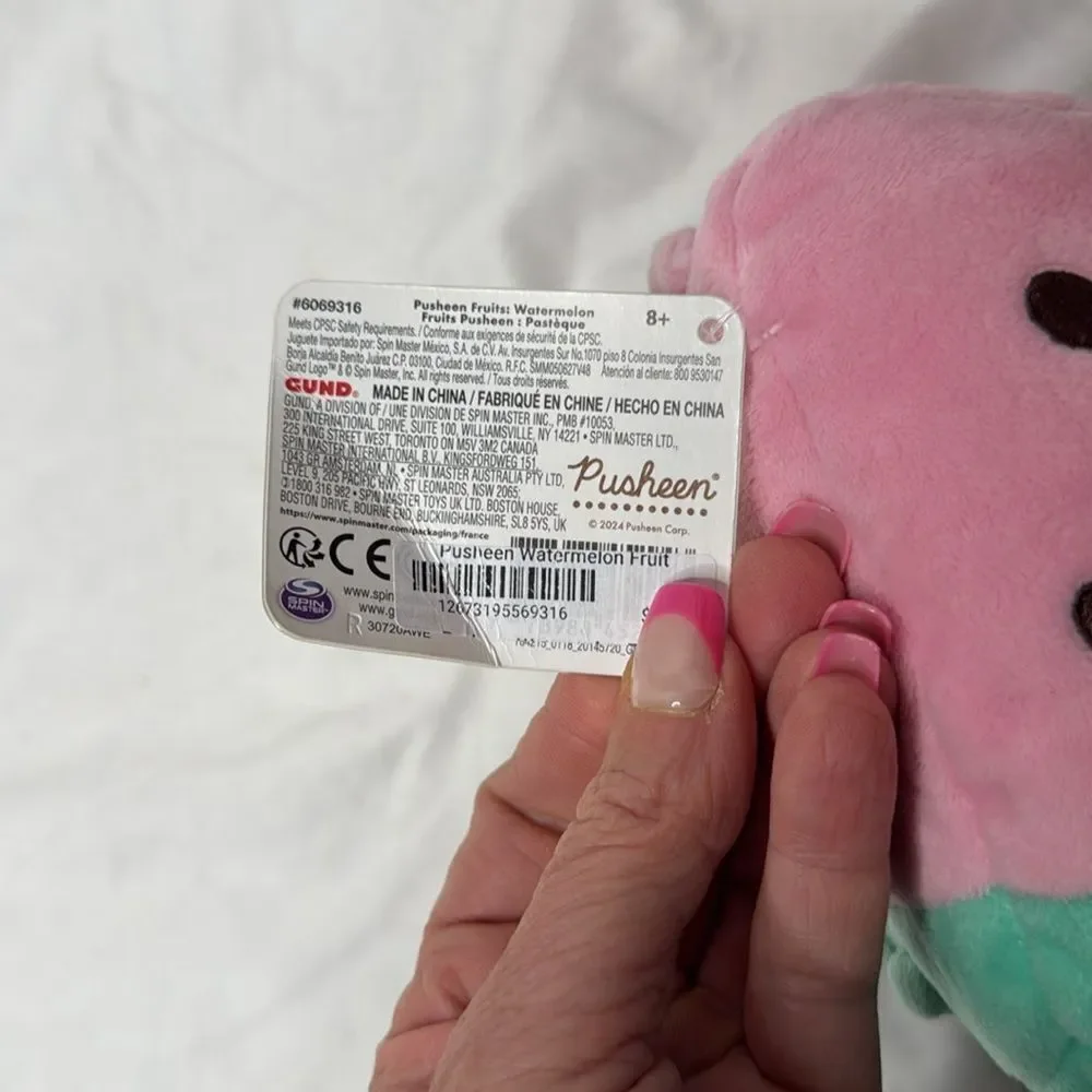 Pusheen 6 Inch‎ Watermelon Cat Stuffed Animal. New With Tag.